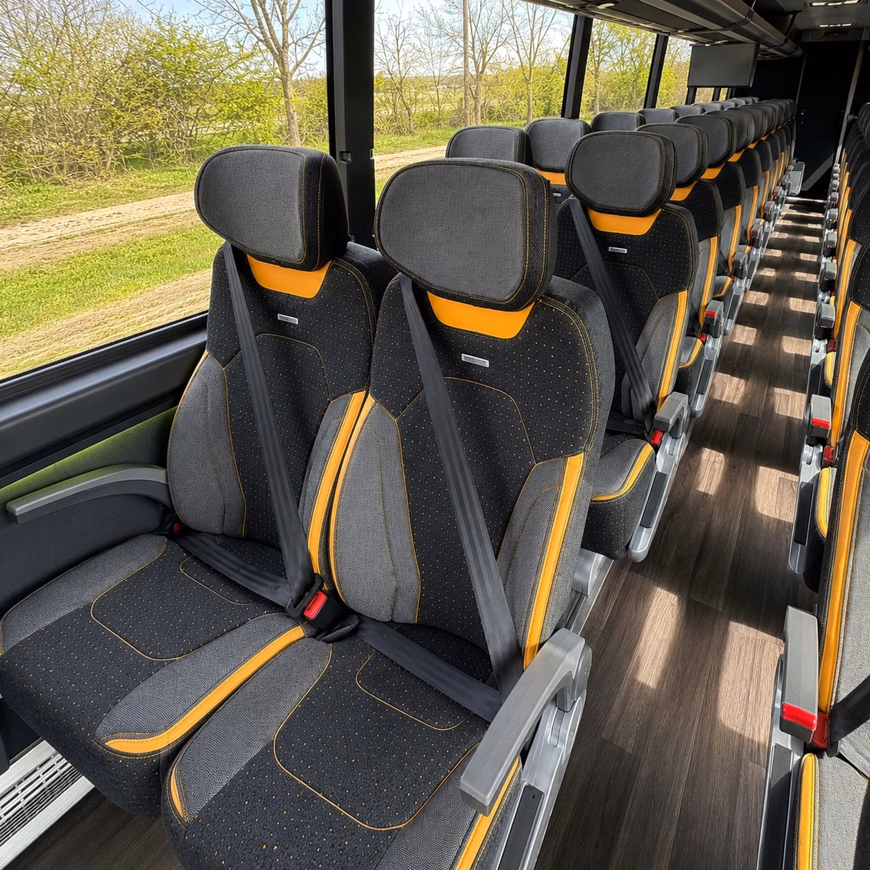 new rochelle charter bus rental interior